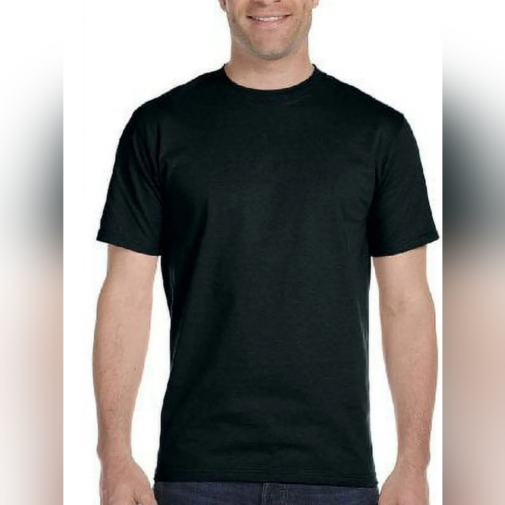 3 Pack Hanes Men's Black Short Sleeve Tee